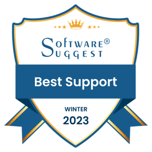 獲得2022夏季SoftwareSuggest 用戶認證的最佳選擇徽章