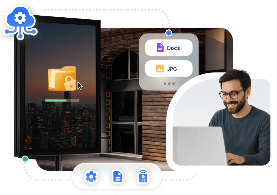 Gestión de archivos en dispositivos remotos y acceso seguro