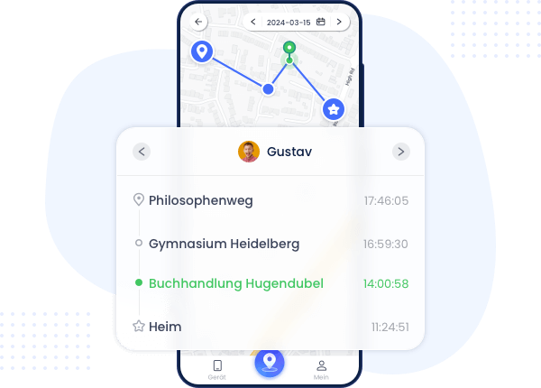 Überprüfen Sie jede Abzweigung und jeden Halt entlang der Route