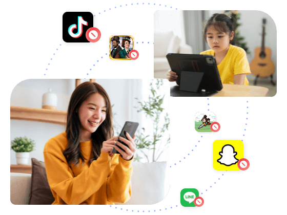 お子様向けアプリブロッカー