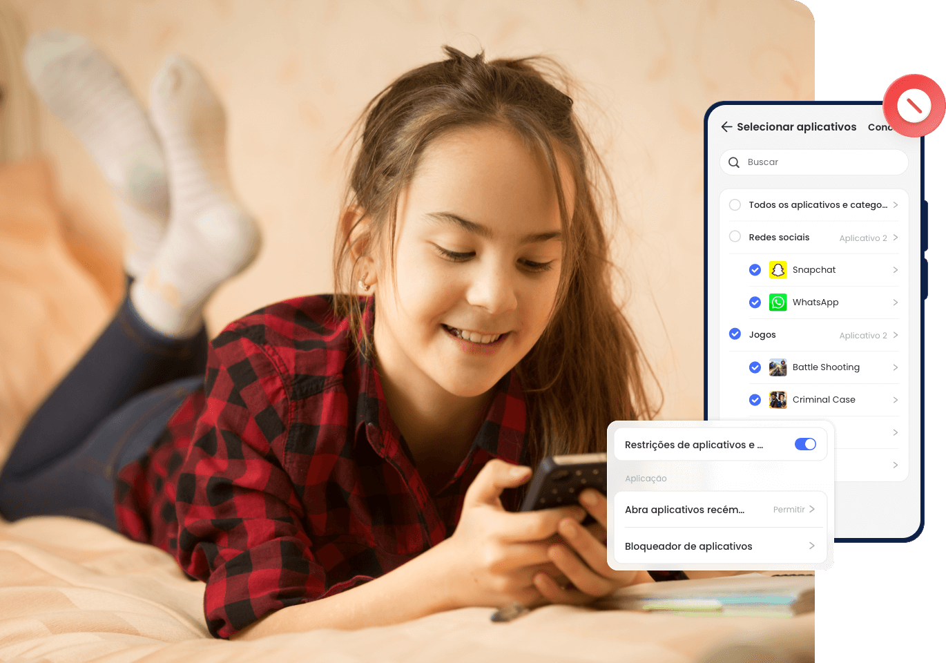 Bloqueador e gerenciamento de aplicativos