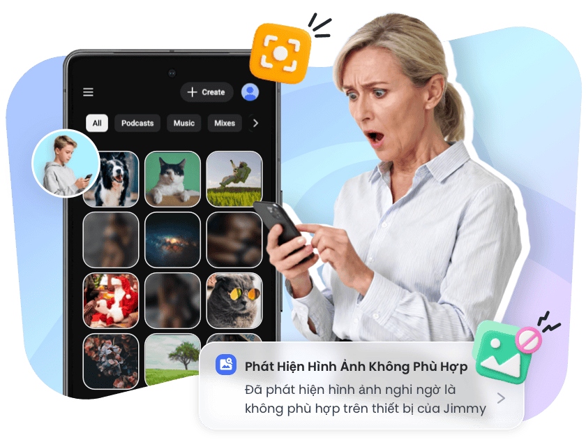 Sử dụng AirDroid Parental Control để phát hiện hình ảnh không phù hợp
