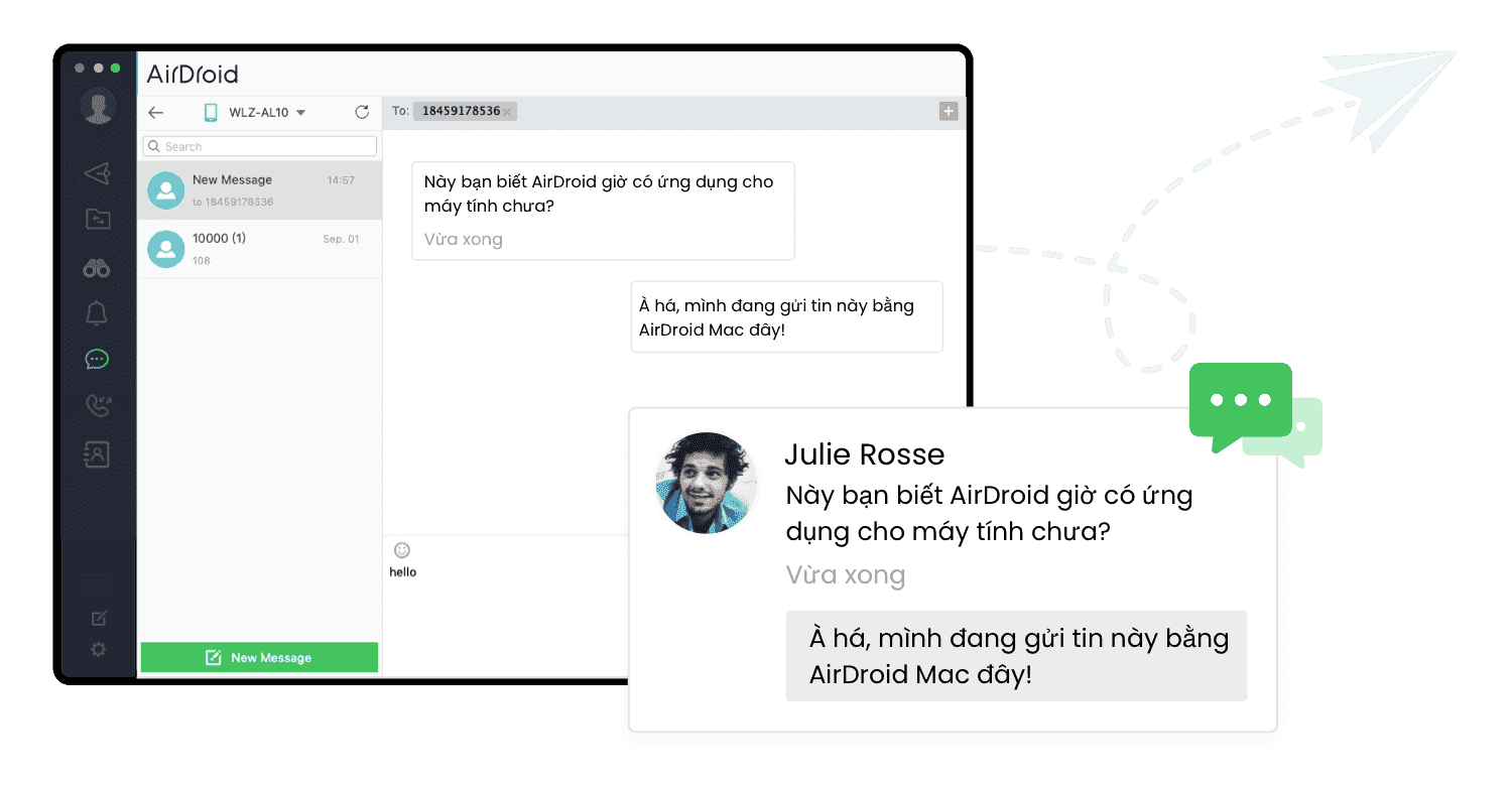 Nhận và trả lời SMS trên máy tính của bạn