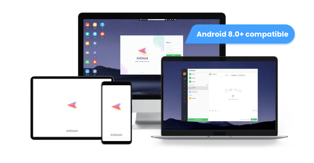 Compatible with Android 8.0+ devices and tablets