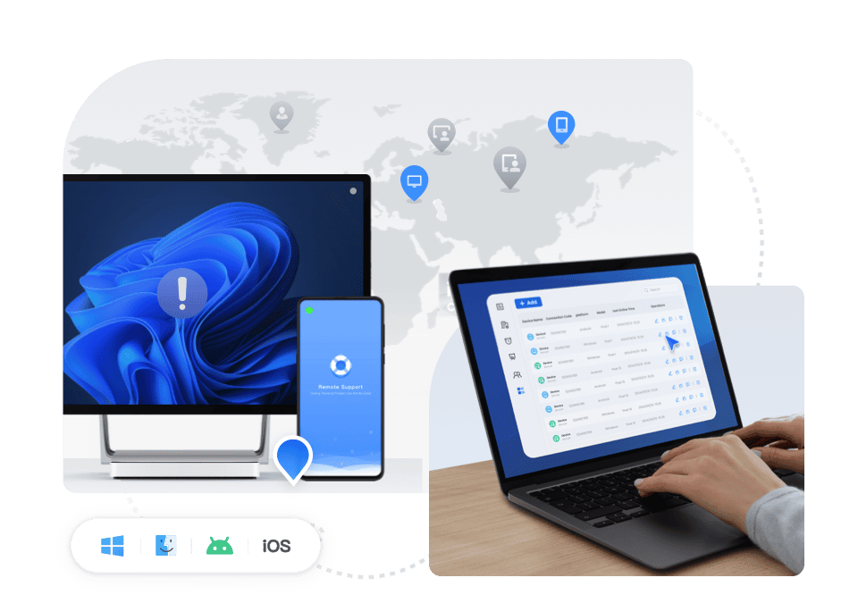 analyze logs and manage number of devices
